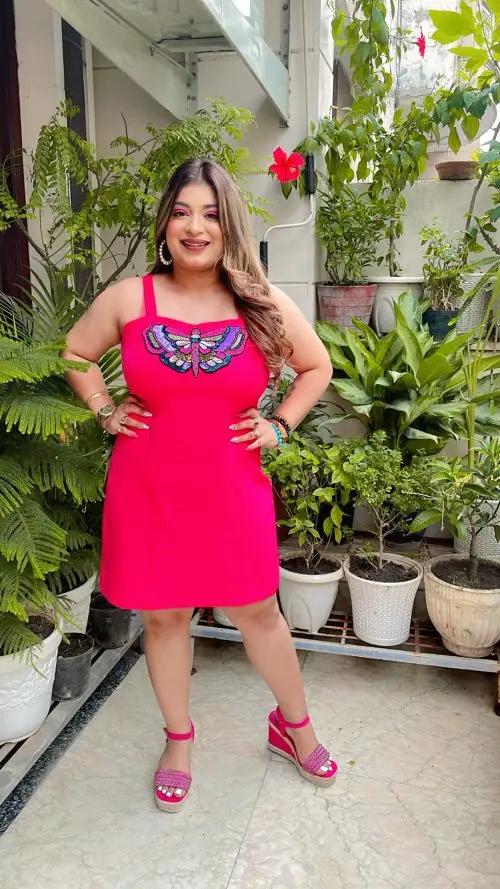 Butterfly strappy dress