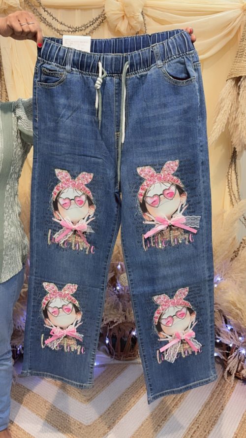Funky doll denim jogger