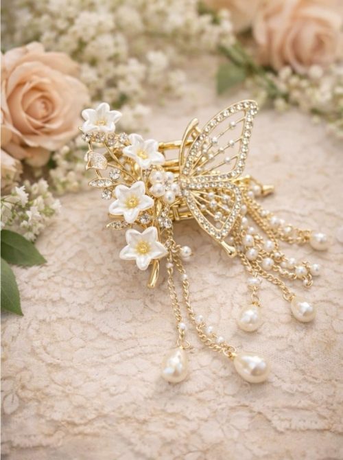 Angel rhinestone claw